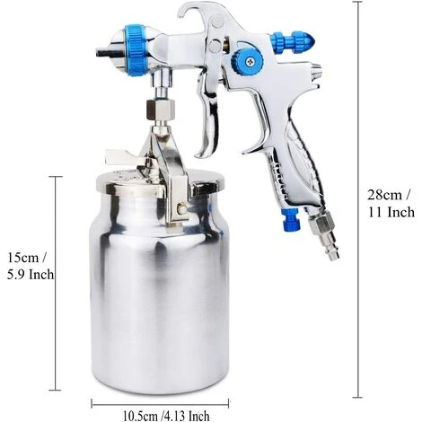 Cisea Pistolet à Peinture à Air Comprimé - 1,7 Mm - Professionnel - HVLP - Pour Voiture, Maison Et Meubles 206s 2 Cisea Pistolet à Peinture à Air Comprimé - 1,7 Mm - Professionnel - HVLP - Pour Voiture, Maison Et Meubles 206s – Image 2