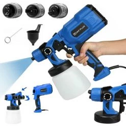 DAY PLUS Pistolet Pulvérisateur Système De Pulvérisation De Peinture Pistolet à Peinture électrique Pistolet à Peinture Murale 550W Pulvérisateur à Peinture Avec 3 Formes De Pulvérisation, Pour Peinture, Lasure, Bois, Métal, Bidon De 800 Ml