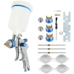 GRID COOL Système De Pulvérisation De Peinture Pistolet à Peinture Pistolet à Peinture Avec 3 Buses 1.4mm / 1.7mm / 2.0mm Bleu