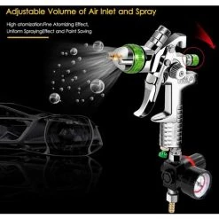 GRID COOL Pistolet à Peinture à Air 1000 Ml Avec Buse 2,5 Mm HVLP Mini Pulvérisateurs Aérographe Avec Régulateur De Pression 8 GRID COOL Pistolet à Peinture à Air 1000 Ml Avec Buse 2,5 Mm HVLP Mini Pulvérisateurs Aérographe Avec Régulateur De Pression -Pistolet à peinture Soldes 58348496 4