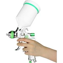 GRID COOL Professionnel Pistolet à Peinture Avec 3 Buses 1,4mm 1,7mm 2,0mm, Pistolet Pulvérisateur D'air à Alimentation Par Gravité -Pistolet à peinture Soldes 58348863 4