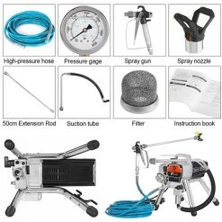 INSMA Pulvérisateur De Peinture électrique Sans Air 2500W 40Mpa 2.5-3L/Min Haute Pression Machine à Peinture -Pistolet à peinture Soldes 58427879 3