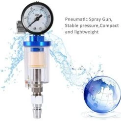 BEARSU Régulateur D'air De Pulvérisation Au Pistolet à Air Compresseur + Filtre Pièges à Huile Séparateur D'eau Avec Embout Accessoire Pistolet Peinture -Pistolet à peinture Soldes 58679073 3