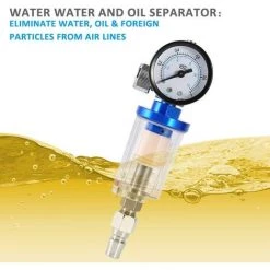 BEARSU Régulateur D'air De Pulvérisation Au Pistolet à Air Compresseur + Filtre Pièges à Huile Séparateur D'eau Avec Embout Accessoire Pistolet Peinture -Pistolet à peinture Soldes 58679073 4