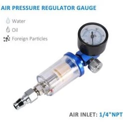 BEARSU Régulateur D'air De Pulvérisation Au Pistolet à Air Compresseur + Filtre Pièges à Huile Séparateur D'eau Avec Embout Accessoire Pistolet Peinture -Pistolet à peinture Soldes 58679073 5