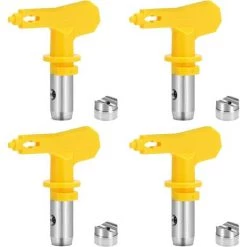 TINOR 4 Pièces Embouts De Pulvérisateur Sans Air, Embout De Pistolet De Pulvérisation Haute Pression Pour Pulvérisateur De Peinture En Acier Au Tungstène Réversible Topretty Pour Mur (Type 215 311 317 517)