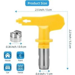 TINOR 4 Pièces Embouts De Pulvérisateur Sans Air, Embout De Pistolet De Pulvérisation Haute Pression Pour Pulvérisateur De Peinture En Acier Au Tungstène Réversible Topretty Pour Mur (Type 215 311 317 517) -Pistolet à peinture Soldes 58682865 3