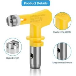 TINOR 4 Pièces Embouts De Pulvérisateur Sans Air, Embout De Pistolet De Pulvérisation Haute Pression Pour Pulvérisateur De Peinture En Acier Au Tungstène Réversible Topretty Pour Mur (Type 215 311 317 517) -Pistolet à peinture Soldes 58682865 4