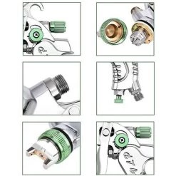 AOUGO Pistolet à Peinture Professionnel Haute Pression Kit De Pistolet à Air Comprimé Alimentation Par Gravité Pistolet à Peinture Pneumatique HVLP 600CC 1.4MM/1.7MM/2.0MM 3 Buses De Taille 7 AOUGO Pistolet à Peinture Professionnel Haute Pression Kit De Pistolet à Air Comprimé Alimentation Par Gravité Pistolet à Peinture Pneumatique HVLP 600CC 1.4MM/1.7MM/2.0MM 3 Buses De Taille -Pistolet à peinture Soldes 58693271 3