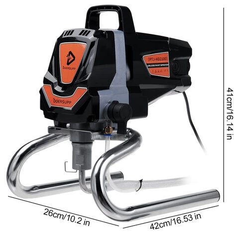 JMAX 1100W 6000psi Pulvérisateur De Peinture électrique Sans Air 1.5 L/ Min Haute Pression Machine à Pistolet De Pulvérisation Mural 4 JMAX 1100W 6000psi Pulvérisateur De Peinture électrique Sans Air 1.5 L/ Min Haute Pression Machine à Pistolet De Pulvérisation Mural – Image 4