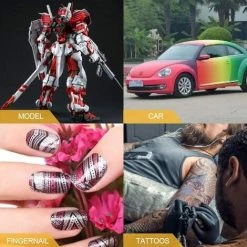 CHANCEY Pistolet Aérographe à Alimentation Par Gravité à Double Action Kit De Peinture D'art En Aérosol 0.3mm Outil Pour Ongles De Tatouage Tasse D'alimentation Par Gravité 7CC Et Buse De 0.3mm，SEMAket -Pistolet à peinture Soldes 59619565 5