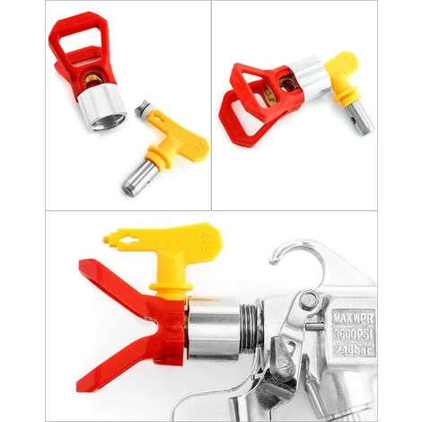 CHANCEY Pistolet A Peinture Airless + Garde De Siège De Buse + 517 Buse Réversible, Outil Universel Pour Titan Wagner Graco Pulvérisateur De Peinture,SEMAket 2 CHANCEY Pistolet A Peinture Airless + Garde De Siège De Buse + 517 Buse Réversible, Outil Universel Pour Titan Wagner Graco Pulvérisateur De Peinture,SEMAket – Image 2