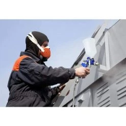 TINOR HVLP Pistolet à Pulvérisation D'air Gravity Feed Paint Sprayer Set De Brosses à Air En Acier Inoxydable 1.7 Mm Buse Auto Car Detail Painting Pour Spot Repair Face Paint Airbrush Kit（Port D'admission：G 1/4） -Pistolet à peinture Soldes 59684418 4