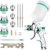 DECKON Pistolet à Peinture Haute Pression Kit,Professionnel Pistolet à Pulvérisation D'Air Pistolet A Peinture Pneumatique à Alimentation Par Gravité HVLP 600CC 1.4mm/1.7mm/2.0mm