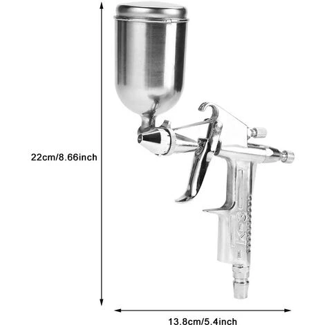 AIDUCHO Pistolet à Peinture Professionnel - Buse De 0,5 Mm - 150 Ml - Mini Pistolet Pneumatique Pour Réparation De Peinture De Voiture - Pistolet Avec Tasse 2 AIDUCHO Pistolet à Peinture Professionnel - Buse De 0,5 Mm - 150 Ml - Mini Pistolet Pneumatique Pour Réparation De Peinture De Voiture - Pistolet Avec Tasse – Image 2