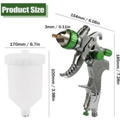 HAPPYSHOPPING Pistolet De Peinture Environnementale Pot Supérieur Pistolet De Peinture Automobile De Type HVLP Buse De Calibre 1,4mm 1,7mm 2,0mm 7 HAPPYSHOPPING Pistolet De Peinture Environnementale Pot Supérieur Pistolet De Peinture Automobile De Type HVLP Buse De Calibre 1,4mm 1,7mm 2,0mm -Pistolet à peinture Soldes 59852018 3