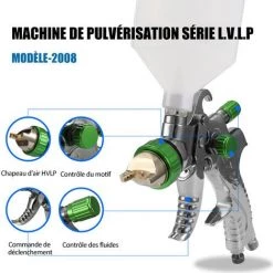 HAPPYSHOPPING Pistolet De Peinture Environnementale Pot Supérieur Pistolet De Peinture Automobile De Type HVLP Buse De Calibre 1,4mm 1,7mm 2,0mm 9 HAPPYSHOPPING Pistolet De Peinture Environnementale Pot Supérieur Pistolet De Peinture Automobile De Type HVLP Buse De Calibre 1,4mm 1,7mm 2,0mm -Pistolet à peinture Soldes 59852018 5