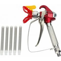 LTS FAFA Pistolet Sans Air Haute Pression XS-818 + Buse De Blocage + 5 Filtres De Pistolet Sans Air