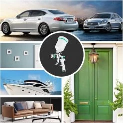 AOUGO Professionnel Pistolet à Peinture Haute ,Pression Kit Pistolet à Pulvérisation D'Air Pistolet A Peinture Pneumatique à Alimentation Par Gravité, 600CC 1.4MM/1.7MM/2.0MM ,3 Taille Buses -Pistolet à peinture Soldes 60281823 5