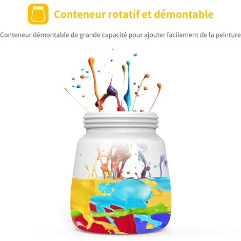 DKSFJKL Pistolet à Peinture, 500W Pistolet à Peinture Électrique, Pulvérisateur Peinture Avec Débit Réglable à 450ml/min Avec Conteneur Démontable De 800ml 3 Modèles De Pulvérisation Nettoyage Facile 4 DKSFJKL Pistolet à Peinture, 500W Pistolet à Peinture Électrique, Pulvérisateur Peinture Avec Débit Réglable à 450ml/min Avec Conteneur Démontable De 800ml 3 Modèles De Pulvérisation Nettoyage Facile – Image 4