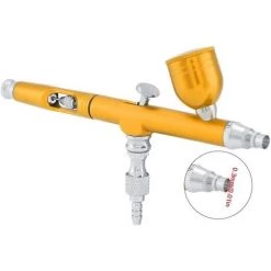 CHANCEY Kit Aérographe 7CC à Double Action 0.3mm Pistolet Peinture Professionnel Outil Pour Arts Maquillage Tatouages Temporaires Décoration Pour Gâteaux(Gold),SEMAket -Pistolet à peinture Soldes 60562109 5