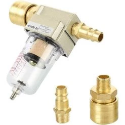 OUSUDELA Filtre à Air Comprimé, Séparateur Deau à Air Comprimé 1/4, Séparateur D Eau Séparateur D Huile Avec Raccord Rapide Pour Filtre Compresseur