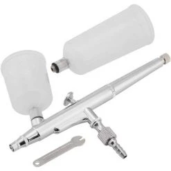 MACARON Stylo De Pulvérisation Double Action Aérographe Kit Aiguille Grande Capacité Tasse Pistolet à Peinture(0.5mm)LO-Ron