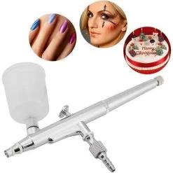 MACARON Stylo De Pulvérisation Double Action Aérographe Kit Aiguille Grande Capacité Tasse Pistolet à Peinture(0.5mm)LO-Ron -Pistolet à peinture Soldes 60609459 4