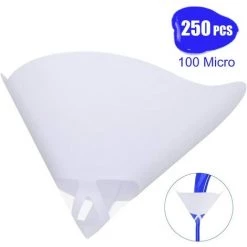 MACARON Lot De 250 Filtres à Peinture Jetables, Filtres à Peinture Automatique Avec Papier Conique En Nylon 100 Microns Pour Automobile, Pistolets, Arts Et Artisanats, Etc LO-Ron