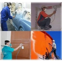 MACARON Aspiration Pistolet à Peinture Air Spray 3.0mm Inoxydable Buse 1000ml Capacité Airbrush Outil De Peinture Pour Voiture Meubles Peinture Main Held Peinture Pulvérisateur LO-Ron -Pistolet à peinture Soldes 60609598 5