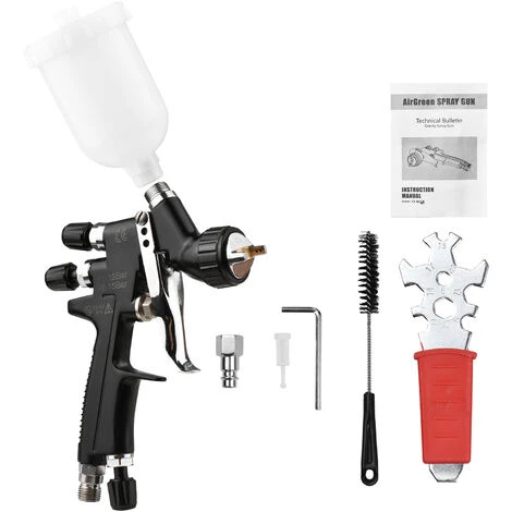 ASUPERMALL HVLP 1.0mm Kit De Pistolet De Pulvérisation D'air 250cc Tasse De Fluide Alimentation Par Gravité Pulvérisateur De Peinture à Air Pistolet De Pulvérisation De Peinture à 360 Degrés 2 ASUPERMALL HVLP 1.0mm Kit De Pistolet De Pulvérisation D'air 250cc Tasse De Fluide Alimentation Par Gravité Pulvérisateur De Peinture à Air Pistolet De Pulvérisation De Peinture à 360 Degrés – Image 2