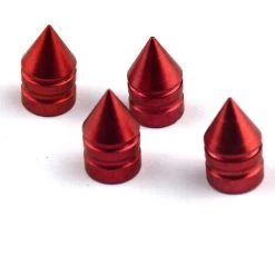 OUSUDELA 5pcs Tire Poussière Caps En Alliage D'aluminium De Voiture Vélo Valve Caps Rouge