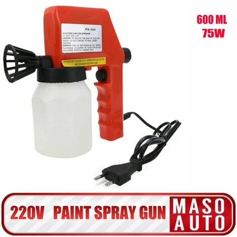 TOPHOMER Électrique Pistolet Peinture Pulvérisation De Peinture Gravité Pistolet 600ml 1 TOPHOMER Électrique Pistolet Peinture Pulvérisation De Peinture Gravité Pistolet 600ml