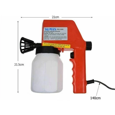 TOPHOMER Électrique Pistolet Peinture Pulvérisation De Peinture Gravité Pistolet 600ml 2 TOPHOMER Électrique Pistolet Peinture Pulvérisation De Peinture Gravité Pistolet 600ml – Image 2