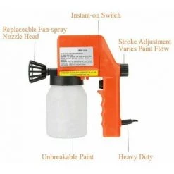 TOPHOMER Électrique Pistolet Peinture Pulvérisation De Peinture Gravité Pistolet 600ml 9 TOPHOMER Électrique Pistolet Peinture Pulvérisation De Peinture Gravité Pistolet 600ml -Pistolet à peinture Soldes 60937113 5