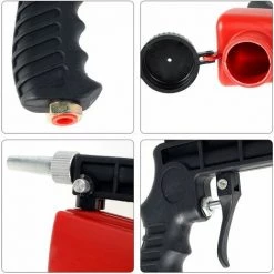 MONLY Pistolet De Sablage Pneumatique à Air Portable 90psi, Machine De Sablage à Main Légère En Aluminium, Outil Réglable Par Gravité 7 MONLY Pistolet De Sablage Pneumatique à Air Portable 90psi, Machine De Sablage à Main Légère En Aluminium, Outil Réglable Par Gravité -Pistolet à peinture Soldes 60986866 3