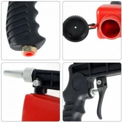 QERSTA Pistolet De Sablage Pneumatique à Air Portable 90psi, Machine De Sablage à Main Légère En Aluminium, Outil Réglable Par Gravité -Pistolet à peinture Soldes 61062214 3