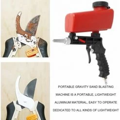 QERSTA Pistolet De Sablage Pneumatique à Air Portable 90psi, Machine De Sablage à Main Légère En Aluminium, Outil Réglable Par Gravité -Pistolet à peinture Soldes 61062214 5