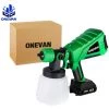 ONEVAN Pistolet à Peinture Sans Fil 1000ml 800w Pulvérisateur De Peinture électrique - Outil De Pulvérisation Convient Pour Makita 18v | Vert Avec 2 Buses | Sans Batterie