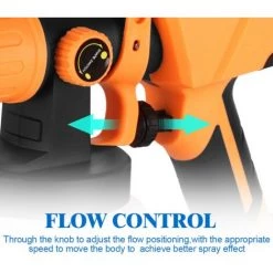 ONEVAN Pistolet à Peinture Sans Fil 1000ml 800w Pulvérisateur De Peinture électrique - Outil De Pulvérisation Convient Pour Makita 18v | Orange Avec 2 Buses | Sans Batterie -Pistolet à peinture Soldes 61101221 3