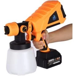 ONEVAN Pistolet à Peinture Sans Fil 1000ml 800w Pulvérisateur De Peinture électrique - Outil De Pulvérisation Convient Pour Makita 18v | Orange Avec 2 Buses | Sans Batterie -Pistolet à peinture Soldes 61101221 5