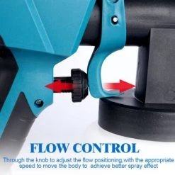 ONEVAN Pistolet à Peinture Sans Fil 800w 1000ml 3 Buse Pulvérisateur De Peinture électrique - Outil De Pulvérisation Pour Makita 18v | Bleu Avec 2 Batterie 128vf Et 3 Buses -Pistolet à peinture Soldes 61101222 4