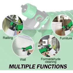 ONEVAN Pistolet à Peinture Sans Fil 800w 1000ml 3 Buse Pulvérisateur De Peinture électrique - Outil De Pulvérisation Pour Makita 18v | Vert Avec 2 Batterie 128vf Et 3 Buses -Pistolet à peinture Soldes 61101229 5