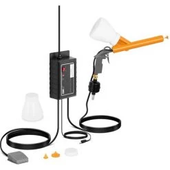 MSW Station De Peinture En Poudre Pulvérisateur À Peinture 2,07 Bar 2 X 450 Ml - Noir