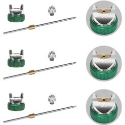 TolleTour Pistolet Pulvérisateur SET 1,4 + 1,7 + 2 Mm Pistolet HVLP Pistolet Pulvérisateur, Buse : 1,4 + 1,7 + 2 Mm - Vert 7 TolleTour Pistolet Pulvérisateur SET 1,4 + 1,7 + 2 Mm Pistolet HVLP Pistolet Pulvérisateur, Buse : 1,4 + 1,7 + 2 Mm - Vert -Pistolet à peinture Soldes 61288279 3