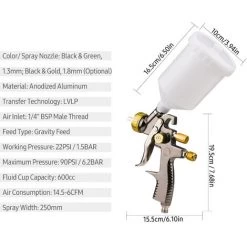 SUPERSELLER Kit De Pistolet De Pulvérisation D'air 600 Cc Tasse De Fluide Alimentation Par Gravité Pulvérisateur De Peinture à Air Mini Pistolet De Pulvérisation De Peinture à 360 Degrés Pour La Réparation De Voiture Meubles Surface Peinture Murale Modèles De Bricola 7 SUPERSELLER Kit De Pistolet De Pulvérisation D'air 600 Cc Tasse De Fluide Alimentation Par Gravité Pulvérisateur De Peinture à Air Mini Pistolet De Pulvérisation De Peinture à 360 Degrés Pour La Réparation De Voiture Meubles Surface Peinture Murale Modèles De Bricola -Pistolet à peinture Soldes 63077709 3