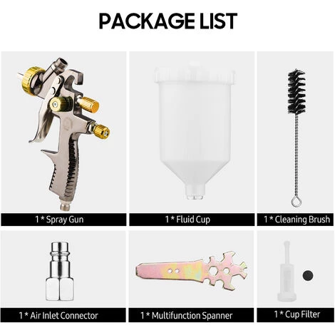 SUPERSELLER Kit De Pistolet De Pulvérisation D'air 600 Cc Tasse De Fluide Alimentation Par Gravité Pulvérisateur De Peinture à Air Mini Pistolet De Pulvérisation De Peinture à 360 Degrés Pour La Réparation De Voiture Meubles Surface Peinture Murale Modèles De Bricola 5 SUPERSELLER Kit De Pistolet De Pulvérisation D'air 600 Cc Tasse De Fluide Alimentation Par Gravité Pulvérisateur De Peinture à Air Mini Pistolet De Pulvérisation De Peinture à 360 Degrés Pour La Réparation De Voiture Meubles Surface Peinture Murale Modèles De Bricola – Image 5