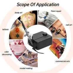 SUPERSELLER Ensemble De Pompe à Air Professionnel Multi-usages T130 0.3mm Max 30PSI Pour La Fabrication De Modèles Bricolage Art Peinture - Multicolore - Multicolore 8 SUPERSELLER Ensemble De Pompe à Air Professionnel Multi-usages T130 0.3mm Max 30PSI Pour La Fabrication De Modèles Bricolage Art Peinture - Multicolore - Multicolore -Pistolet à peinture Soldes 63094543 4