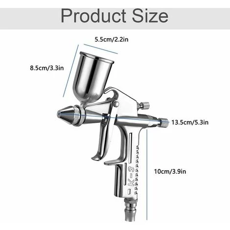 JOORRT Pistolet à Peinture - Pistolet Pulvérisateur De Peinture K3 - Pistolet Pneumatique - Pulvérisateur De Peinture Fin - Outil De Pulvérisation De 0,5 Mm - Buse 125 Cc Pour Les Besoins Industriels 2 JOORRT Pistolet à Peinture - Pistolet Pulvérisateur De Peinture K3 - Pistolet Pneumatique - Pulvérisateur De Peinture Fin - Outil De Pulvérisation De 0,5 Mm - Buse 125 Cc Pour Les Besoins Industriels – Image 2