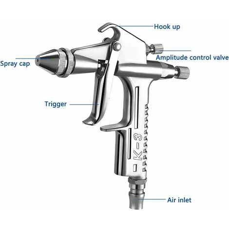 JOORRT Pistolet à Peinture - Pistolet Pulvérisateur De Peinture K3 - Pistolet Pneumatique - Pulvérisateur De Peinture Fin - Outil De Pulvérisation De 0,5 Mm - Buse 125 Cc Pour Les Besoins Industriels 5 JOORRT Pistolet à Peinture - Pistolet Pulvérisateur De Peinture K3 - Pistolet Pneumatique - Pulvérisateur De Peinture Fin - Outil De Pulvérisation De 0,5 Mm - Buse 125 Cc Pour Les Besoins Industriels – Image 5